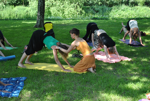 йога в парке